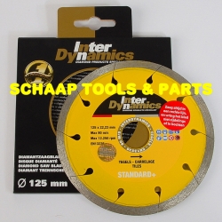 Diamant TEGELzaagblad standaard+ 125 x 22.23 mm | 307125